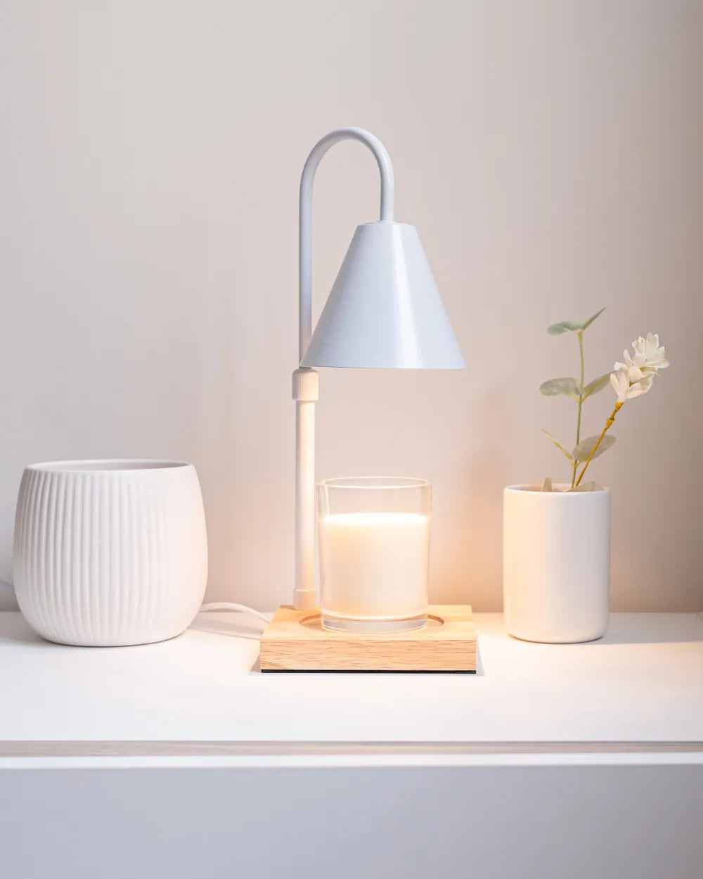 Lampara para velas - Blanco----Misswood