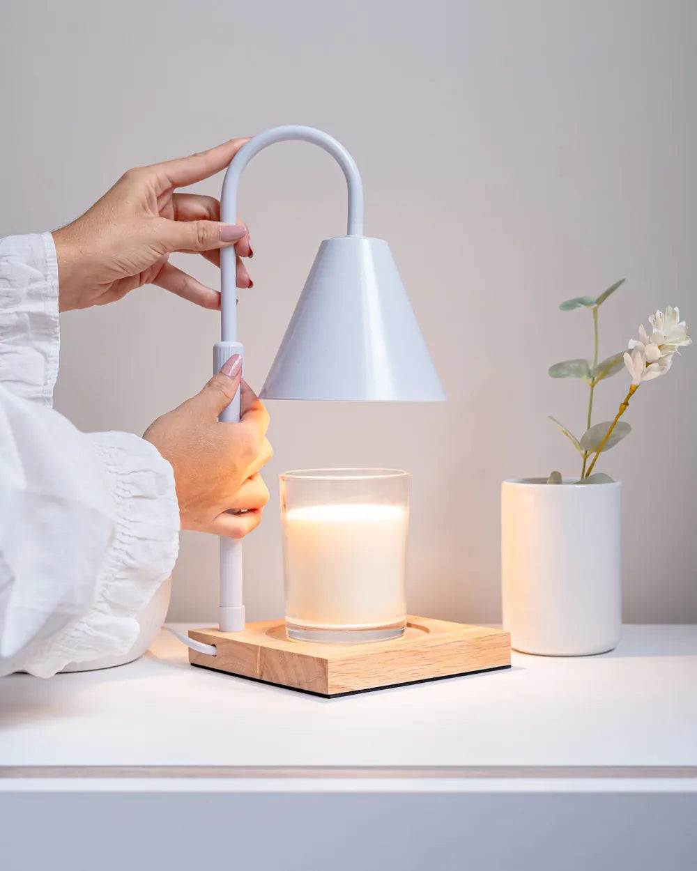 Lampara para velas - Blanco----Misswood