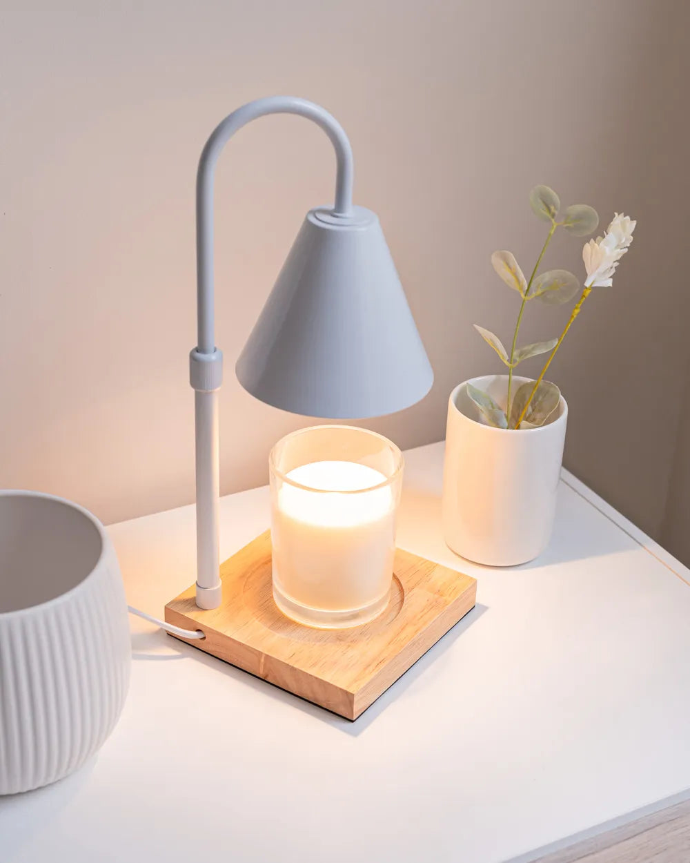 Lampara para velas - Blanco----Misswood