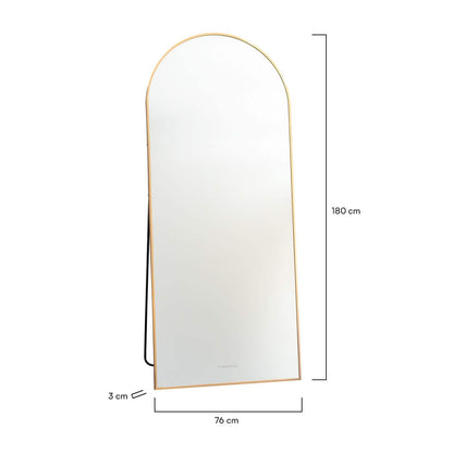 Espejo de Pared en Aluminio - Dorado - Misswood