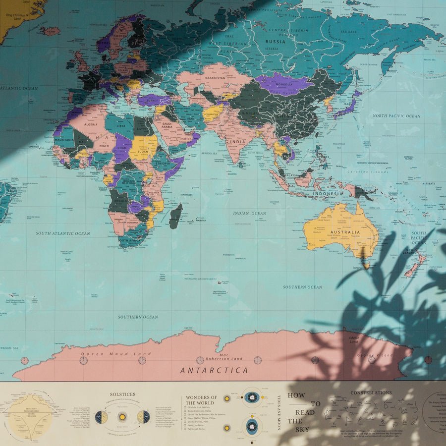 Lámina Mapamundi - Woody Map Poster - Misswood