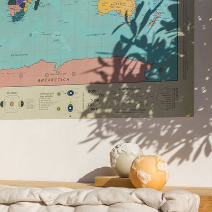 Lámina Mapamundi - Woody Map Poster - Misswood