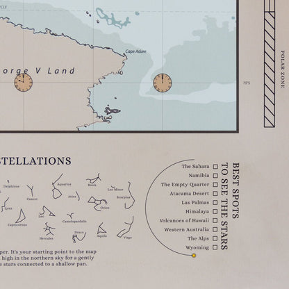 Lámina Mapamundi - Woody Map Poster - Misswood