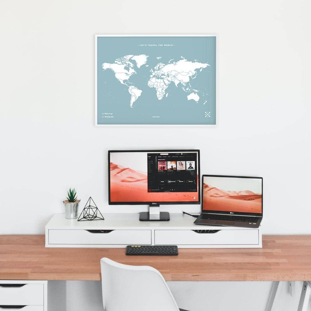 Mapa de corcho - Woody Map Colors Azul - Misswood