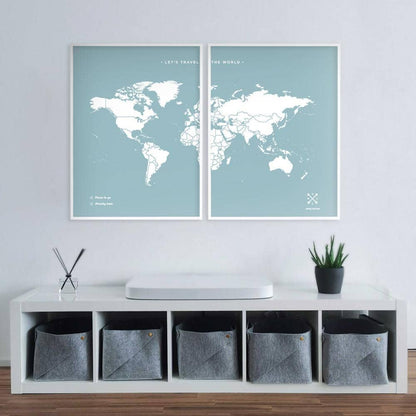 Mapa de corcho - Woody Map Colors Azul - Misswood