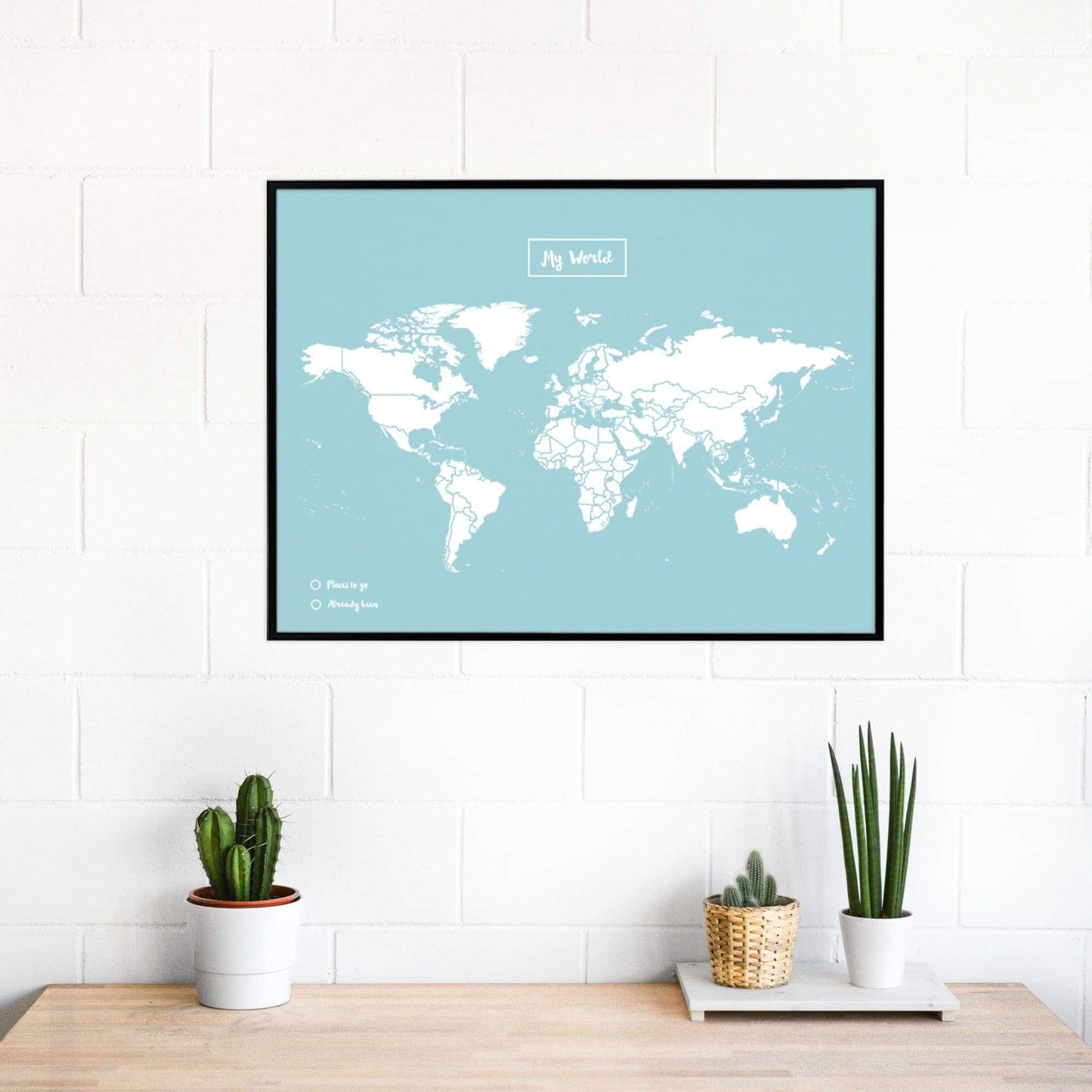 Mapa de corcho - Woody Map Colors Azul - Misswood