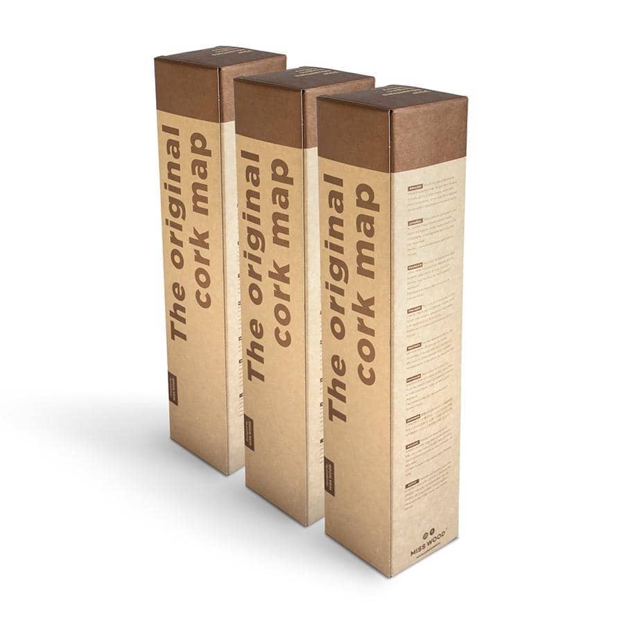 Mapa de corcho - Woody Map Colors Azul - Misswood