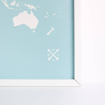 Mapa de corcho - Woody Map Colors Azul - Misswood