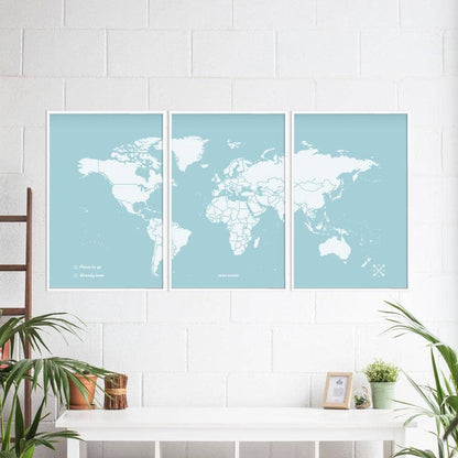 Mapa de corcho - Woody Map Colors Azul - Misswood