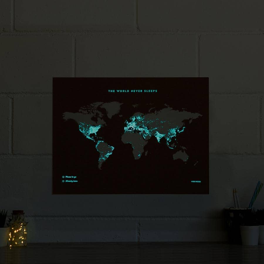 Mapa de corcho - Woody Map Fluor Edition - Misswood