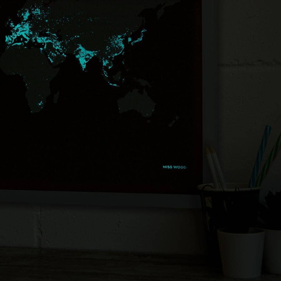 Mapa de corcho - Woody Map Fluor Edition - Misswood