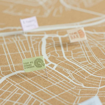 Mapa de corcho - Woody Map Natural Amsterdam - Misswood