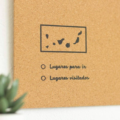 Mapa de corcho - Woody Map Natural España - Misswood