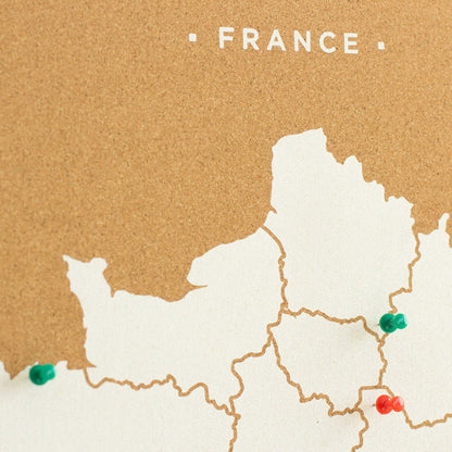 Mapa de corcho - Woody Map Natural Francia - Misswood