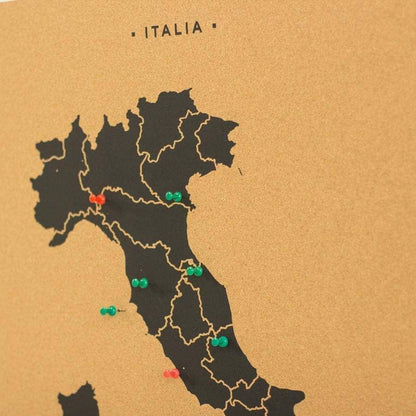 Mapa de corcho - Woody Map Natural Italia - Misswood