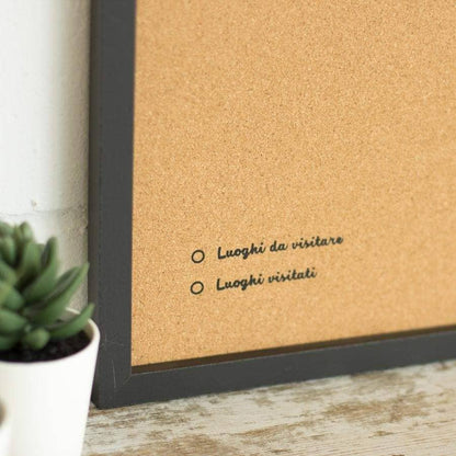 Mapa de corcho - Woody Map Natural Italia - Misswood