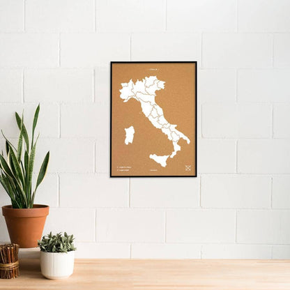 Mapa de corcho - Woody Map Natural Italia - Misswood