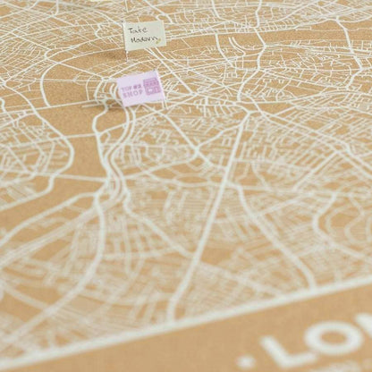 Mapa de corcho - Woody Map Natural Londres - Misswood