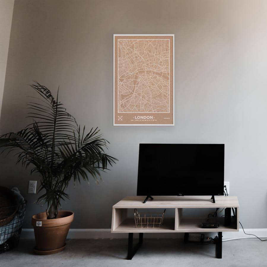 Mapa de corcho - Woody Map Natural Londres - Misswood