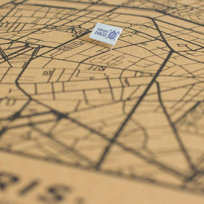 Mapa de corcho - Woody Map Natural Paris - Misswood