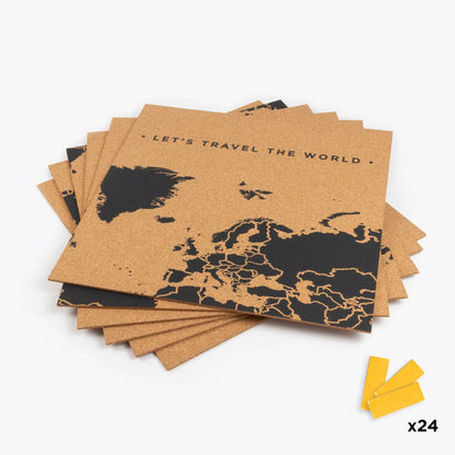 Mapa del mundo de corcho - Woody Map Natural Puzzle - Misswood