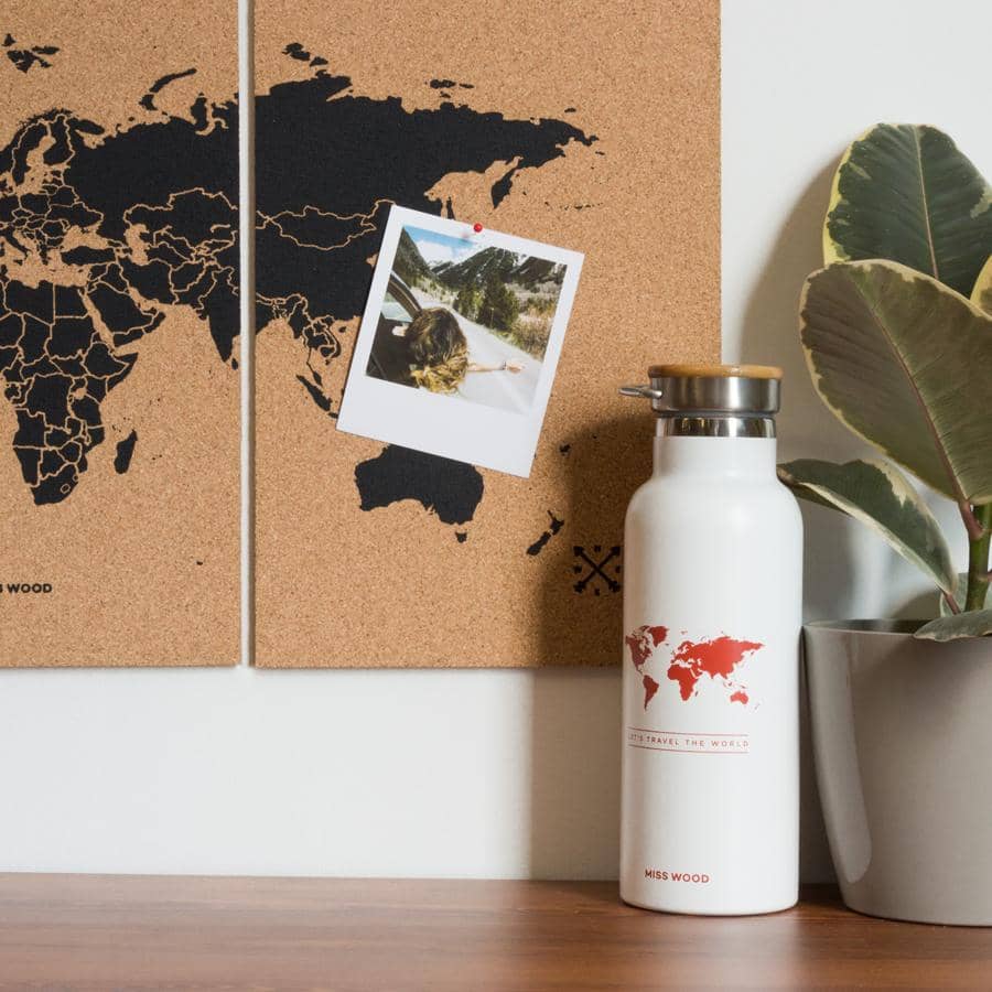 Mapa del mundo de corcho - Woody Map Natural Puzzle - Misswood