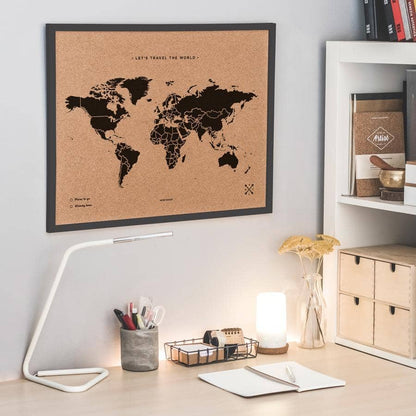 Mapamundi corcho - Woody Map Natural World - Misswood